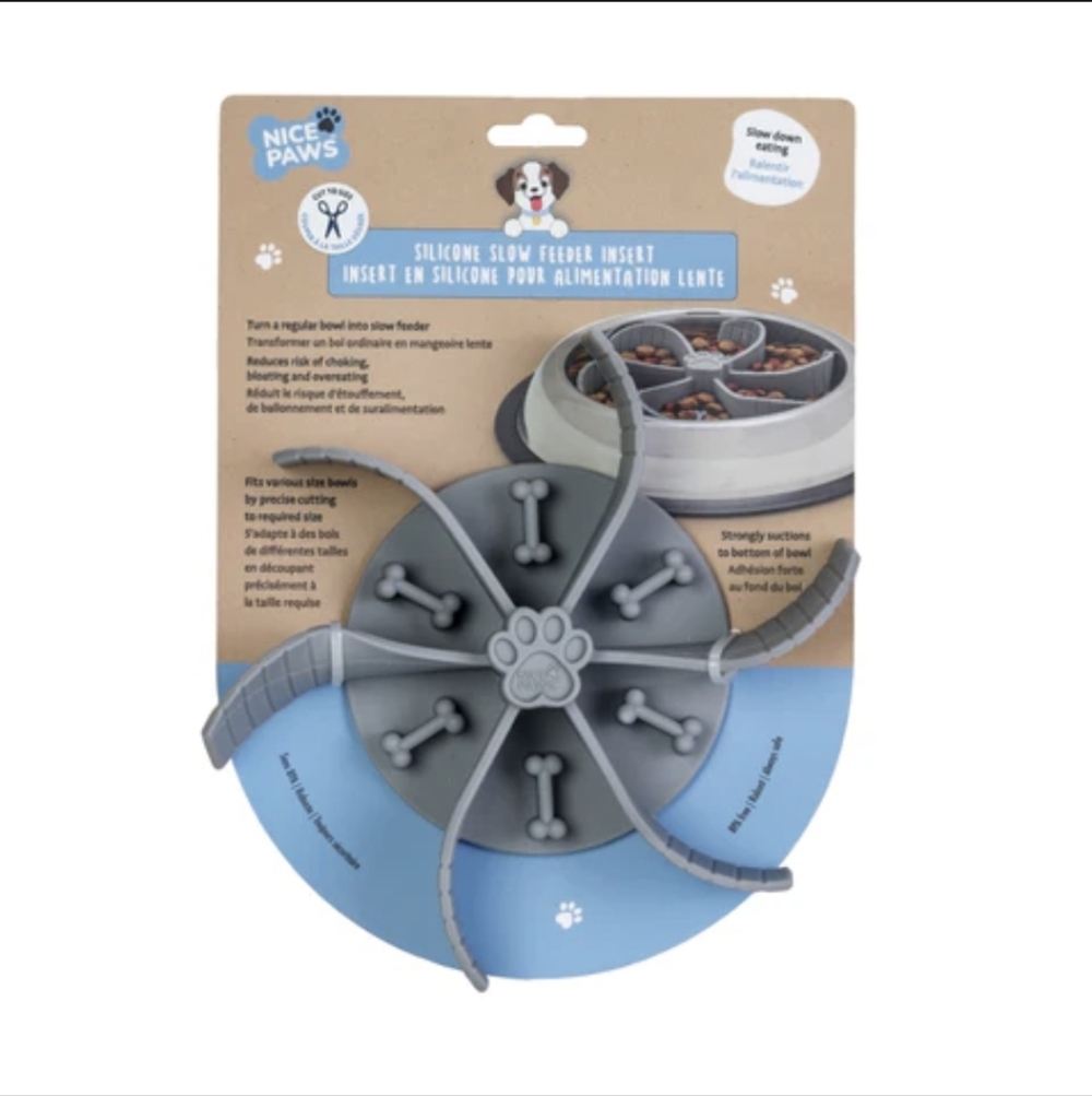 Silicone Slow Feeder Bowl Insert - Nice Paws-  New With Tag